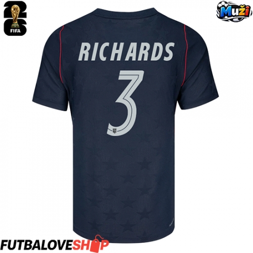 Dres Spojené štáty Chris Richards #3 Preč MS 2026 Krátky Rukáv